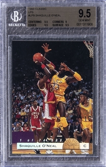 1993 Classic LPS #LP9 Shaquille ONeal /74,500 Limited Rookie Card - BGS 9.5 GEM MINT